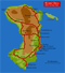 De landkaart / kaart Chios - The map of Chios