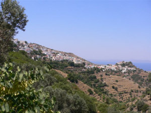 Kea, uitzicht op Chora