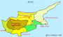 De landkaart van Cyprus - Kaart Cyprus - Map of Cyprus