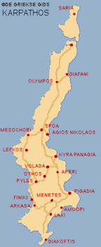 De kaart van Karpathos - De Plattegrond van Karpathos - De landkaart van Karpathos