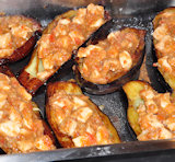 De aubergines vullen