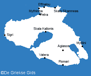 Lesbos Kaart - Map of Lesbos