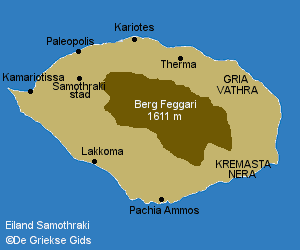 De kaart van Samothraki - The map of Samothraki
