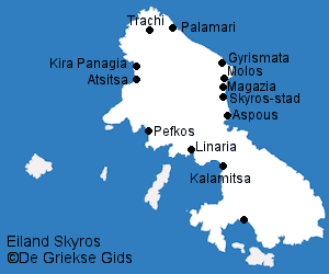 De kaart van Skyros - The map of Skyros