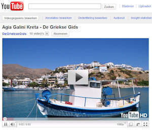 Filmpje over Agia Galini opgenomen door de Griekse Gids