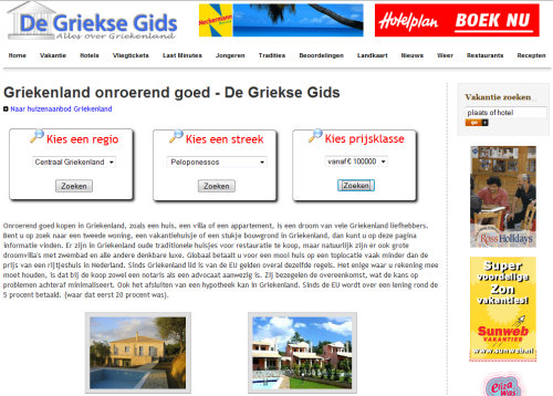 Griekenland onroerend goed - Huis kopen in Griekenland - Huizenaanbod Griekenland
