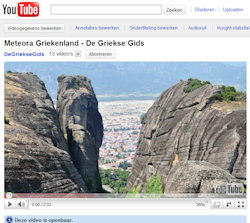 YouTube filmpje Meteora