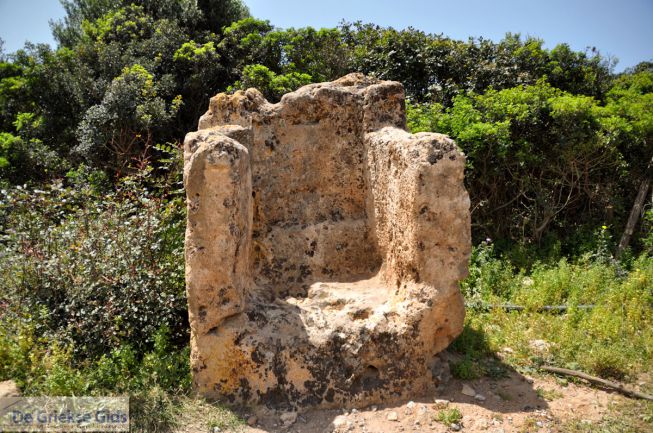 De troon van Falassarna Kreta