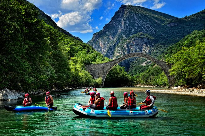 Raften in de rivier Arachthos