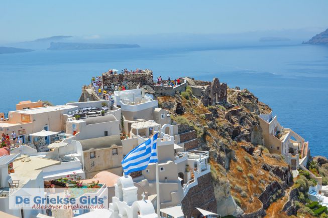 Het kasteel van Oia op Santorini