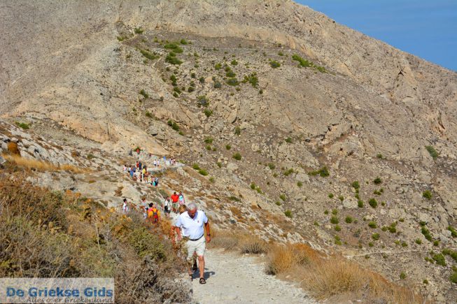 Wandeling naar Oud-Thira op Santorini