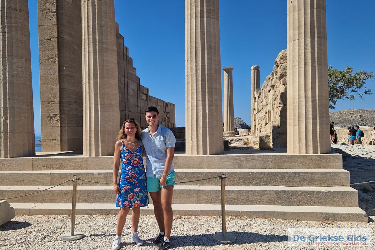 Stefanos en Wendy - Lindos Rhodos Akropolis