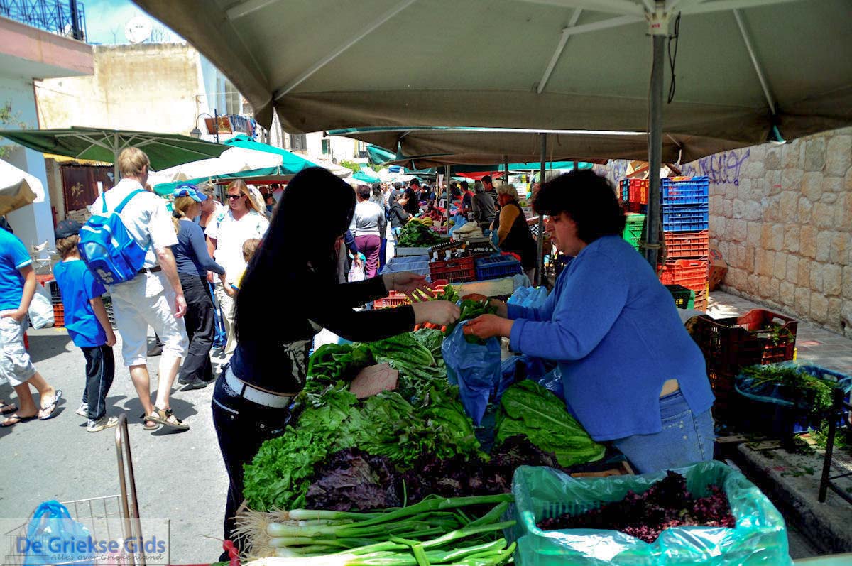 Groenten verkopen op de markt  | Chania stad | Kreta