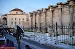 De Romeinse bibliotheek aan de Areos straat in Monastiraki - Athene - Foto van De Griekse Gids