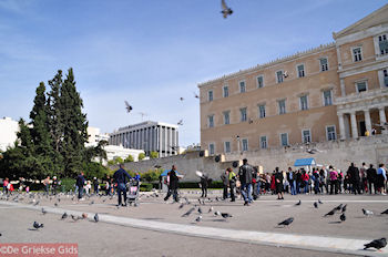Duiven op de Plateia Syntagmatos - Foto van https://www.grieksegids.nl/fotos/grieksegidsinfo-fotomap/athene/350pix/athene-griekenland-179-mid.jpg