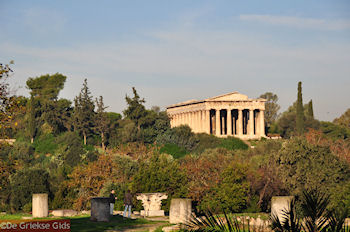 Mooie foto van het Theseion (Tempel van Hephaestus) - Foto van https://www.grieksegids.nl/fotos/grieksegidsinfo-fotomap/athene/350pix/athene-griekenland-30-mid.jpg