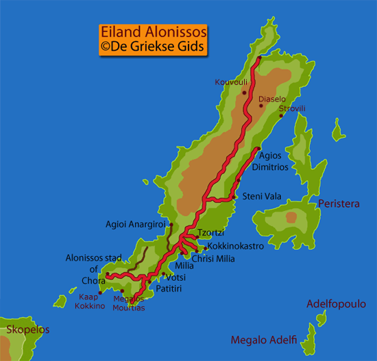 Kaart Alonissos