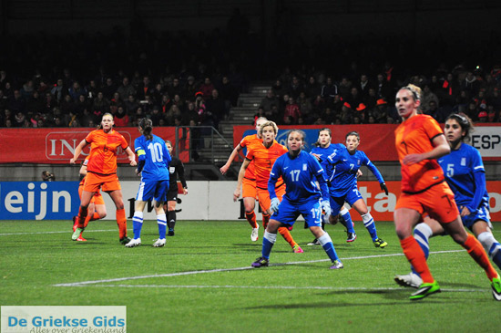 Nederland - Griekenland vrouwenvoetbal Nederland-Griekenland damesvoetbal