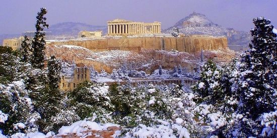 Athene in de winter