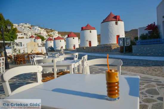 Chora Astypalaia frappe bij de molens