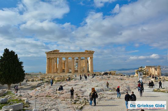 Athene Akropolis in de winter 