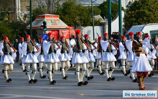 Evzonen op zondag in Athene