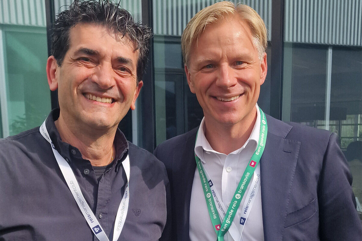 Jorgos Nikolidakis (Griekse Gids Reizen) en Paul Terstegge (Transavia)