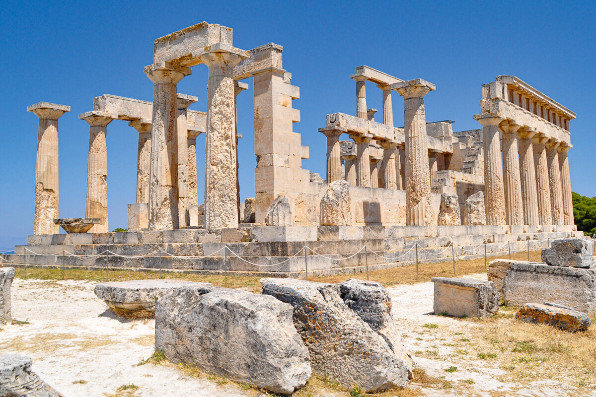 De Tempel van Afaia (Aphaia) Aegina