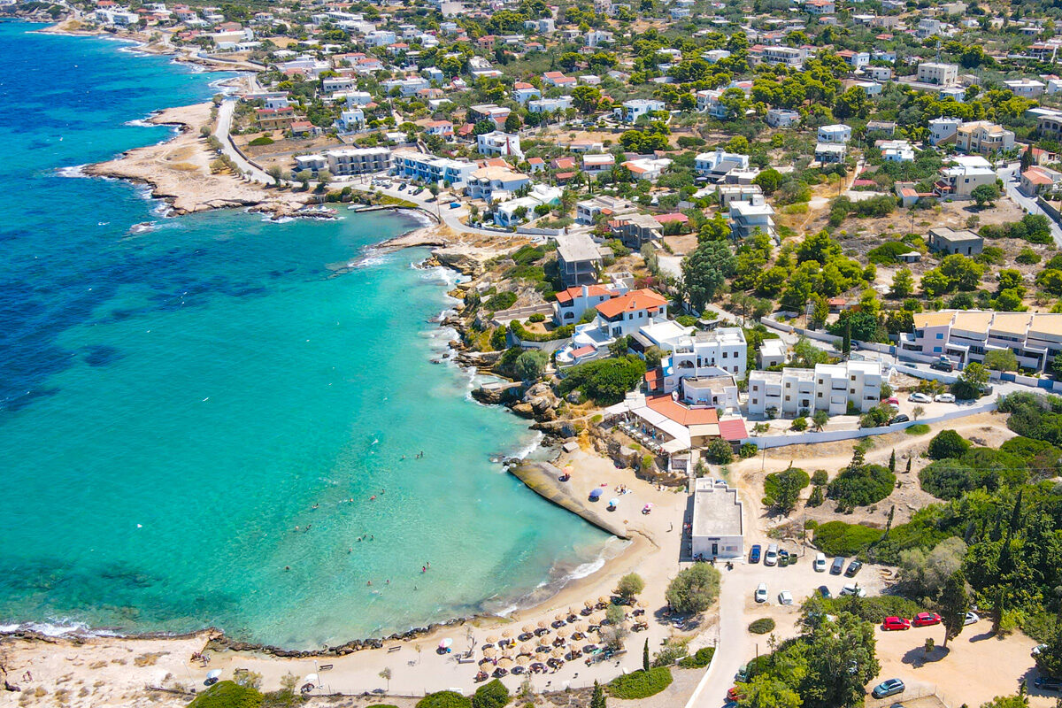Vagia Beach, vlak bij Agia Marina op Aegina