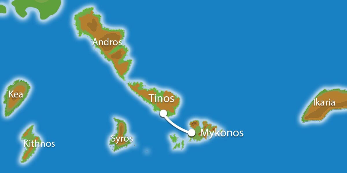 Van Mykonos naar Tinos