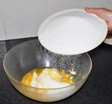 Mix de margarine met olie en suiker