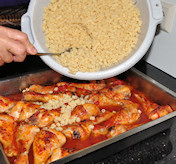 Past abij de kip in de oven