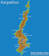 De interactieve kaart van Karpathos