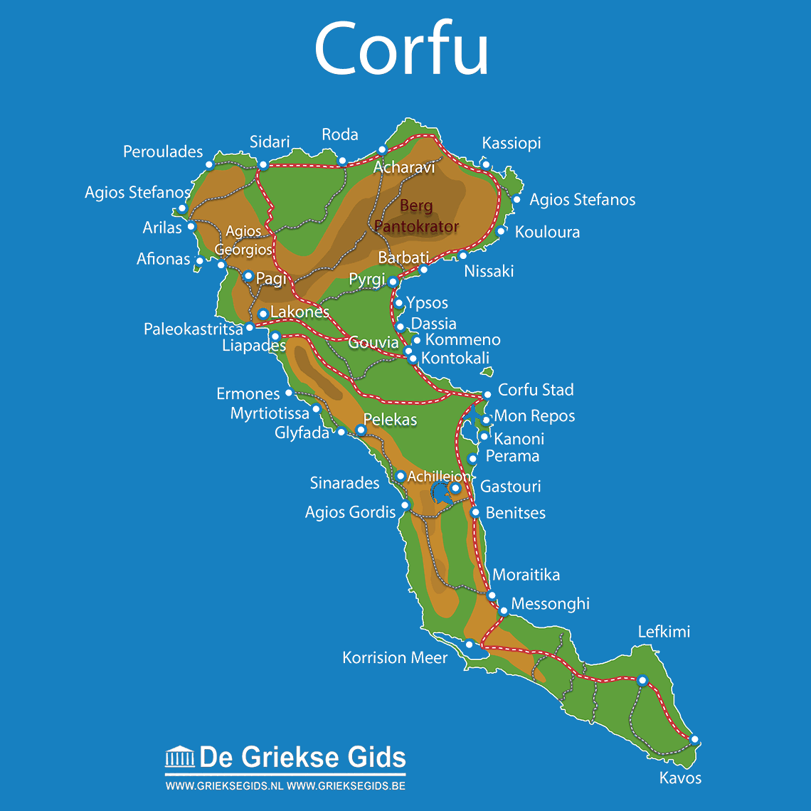 Kaart Corfu