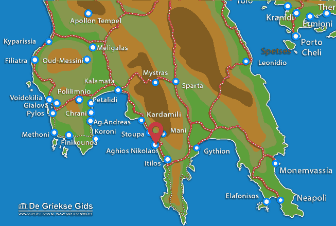 Waar ligt Aghios Nikolaos Waar ligt Messinia
