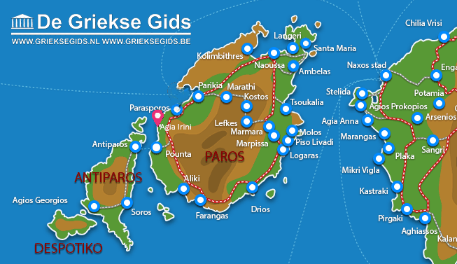 Kaart Archipelagos Resort Paros