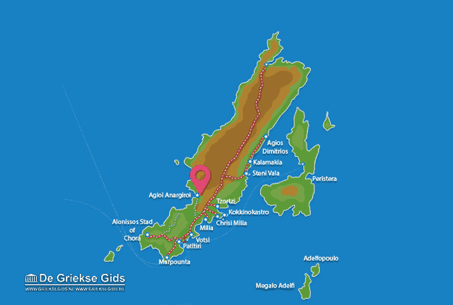 Waar ligt Agioi Anargiri Waar ligt Alonissos