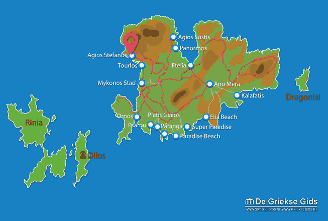 Waar ligt Mykonos