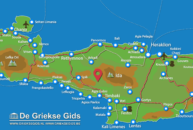 Waar ligt Amari Waar ligt Rethymnon Kreta