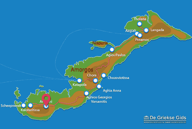 Waar ligt Amorgos