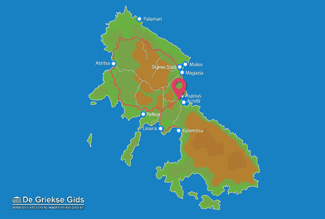 Waar ligt Aspous Waar ligt Skyros