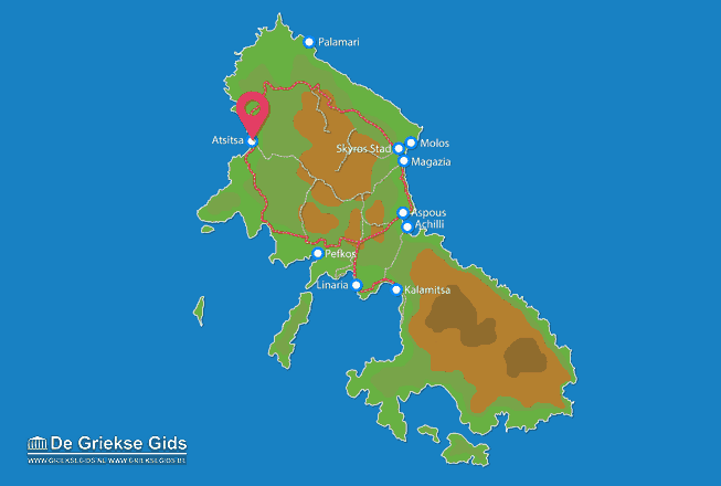 Waar ligt Atsitsa Waar ligt Skyros