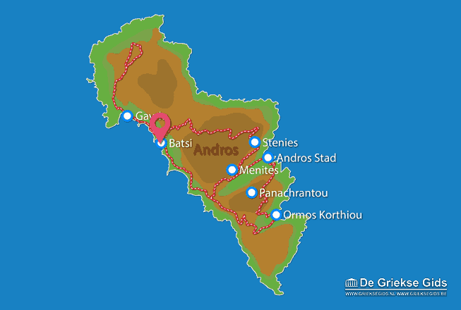 Waar ligt Andros