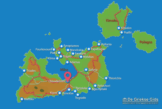 Waar ligt Milos