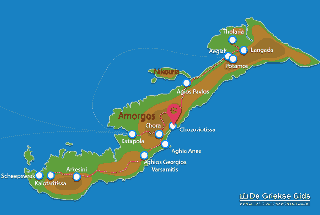 Waar ligt Chozoviotissa Waar ligt Amorgos