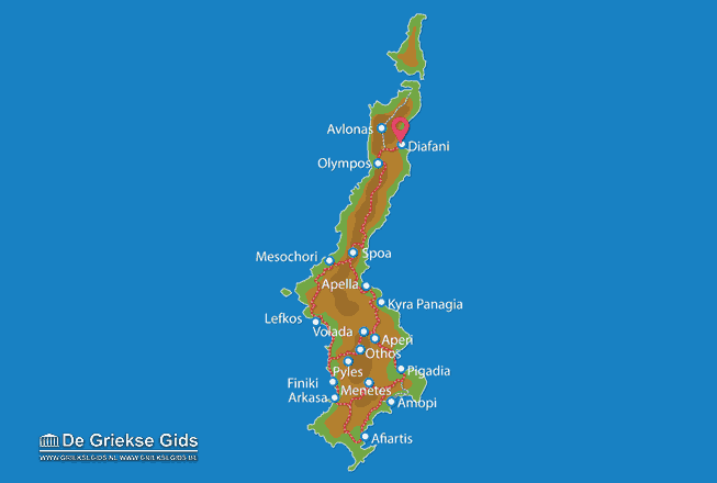 Waar ligt Diafani Waar ligt Karpathos