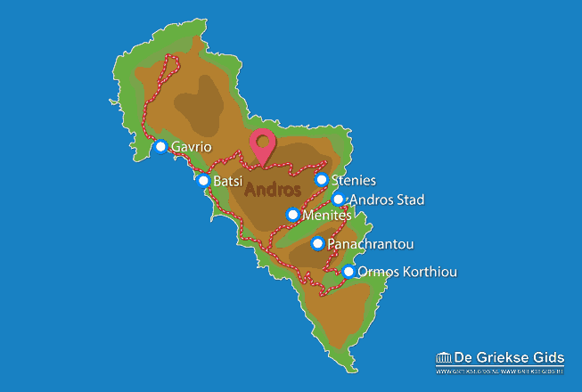 Waar ligt Andros