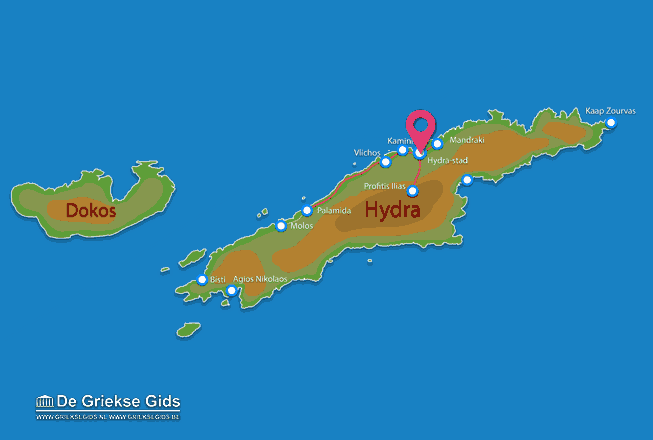 Waar ligt Vakantiefilm Hydra Waar ligt Hydra