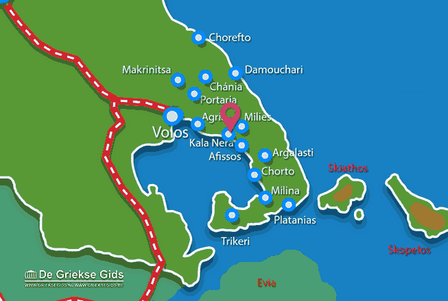 Waar ligt Kala Nera Pilion Waar ligt Magnisia