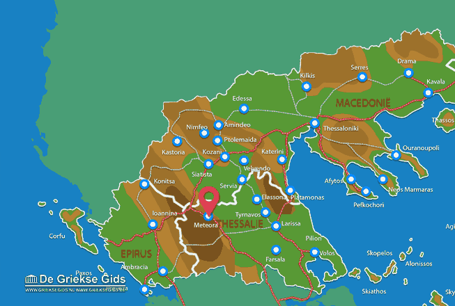 Waar ligt Kalambaka Waar ligt Trikala